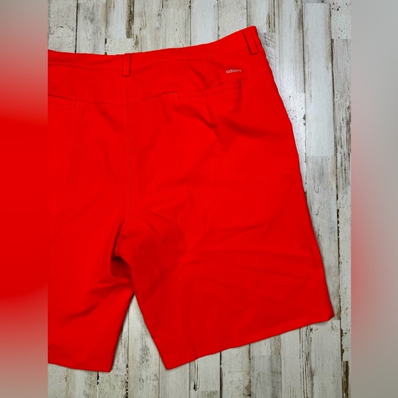 Adidas Golf Shorts Mens 40 Orange Performance Flat Front Casual - Picture 8 of 9